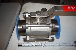 POK Stainless Steel 4 3-piece Fire Truck Ball Valve M/M (Male / Male) NPT