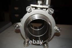 POK Stainless Steel 4 3-piece Fire Truck Ball Valve M/M (Male / Male) NPT