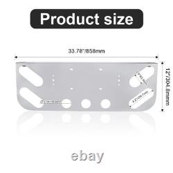 PRINIC Tail Light Panel Stainless Steel for Semi Truck with Four Light Ovals