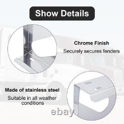 PRINIC Tail Light Panel Stainless Steel for Semi Truck with Four Light Ovals