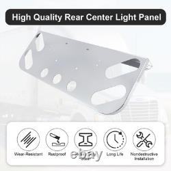 PRINIC Tail Light Panel Stainless Steel for Semi Truck with Four Light Ovals