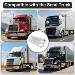 PRINIC Tail Light Panel Stainless Steel for Semi Truck with Four Light Ovals