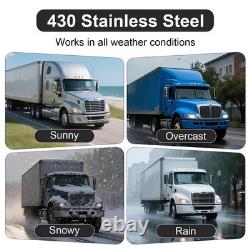 PRINIC Tail Light Panel Stainless Steel for Semi Truck with Four Light Ovals