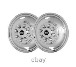 Pacific Dualies Front Wheel Cover Kit 49-2608 Stainless Steel 2pc Set RV Truck