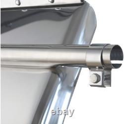 Pair 24'' x 29'' Stainless Steel Quarter Fender for Semi Truck Freightliner VNL