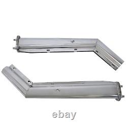 Pair 28Stainless Steel Mud Flap Hangers Angled 2.5 Semi Truck Spring Loaded US