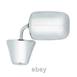 Pair (2) Stainless Steel Exterior Door Mirrors For 1973-1991 GMC Truck