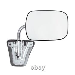 Pair (2) Stainless Steel Exterior Door Mirrors For 1973-1991 GMC Truck