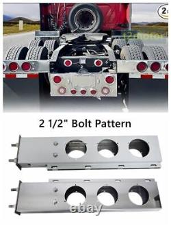 Pair 30'' Stainless Steel Spring Loaded Mud Flap Hanger for Semi Truck 2.5 Bolt