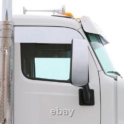Pair 6 Stainless Steel Chop Tops Window Frame Mount for Peterbilt 567/579 Truck