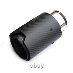 Pair Car Truck Exhaust Tip Matt Carbon Fiber Fit for BMW F10 F11 F12 F30 F32 F36