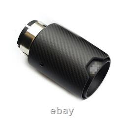 Pair Car Truck Exhaust Tip Matt Carbon Fiber Fit for BMW F10 F11 F12 F30 F32 F36