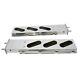Pair Mud Flap Hanger Rear Bar With6 Oval Light Cutouts Spring Loaded Semi Truck Us