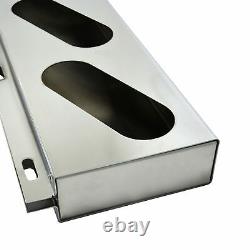 Pair Mud Flap Hanger Rear Bar With6 Oval Light Cutouts Spring Loaded Semi Truck US