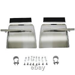 Pair Stainless Steel 24x 24 Quarter Fender Freightliner Cascadia Semi-Truck