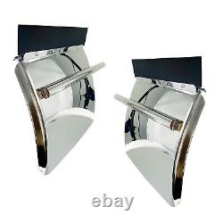 Pair Stainless Steel 24x 27 Quarter Fender & Mount Post for Semi Truck Trailer