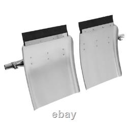 Pair Stainless Steel 30x24 Quarter Fender WithFlush Mount Bracket For Semi Truck Pair Stainless Steel 30x24 Quarter Fender WithFlush Mount Bracket For Semi Truck