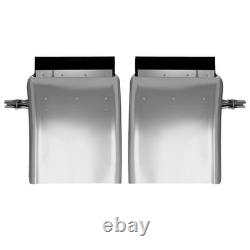 Pair Stainless Steel 30x24 Quarter Fender WithFlush Mount Bracket For Semi Truck Pair Stainless Steel 30x24 Quarter Fender WithFlush Mount Bracket For Semi Truck