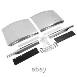 Pair Stainless Steel 30x24 Quarter Fender WithFlush Mount Bracket For Semi Truck Pair Stainless Steel 30x24 Quarter Fender WithFlush Mount Bracket For Semi Truck
