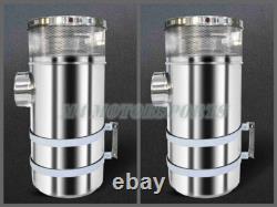 Pair Stainless Steel Air Cleaner Vortox Peterbilt Truck