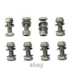 Pair Stainless Steel Truck Mud Flap Hanger Set Round Light Cutouts Spring Loaded