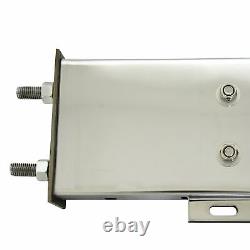 Pair Stainless Steel Truck Mud Flap Hanger Set Round Light Cutouts Spring Loaded