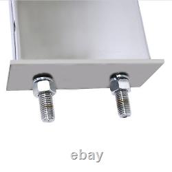 Pair Stainless Steel Truck Mud Flap Hanger Set Round Light Cutouts Spring Loaded