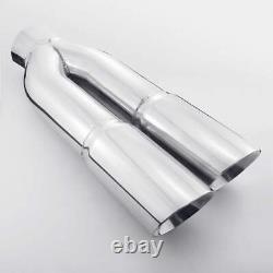 Pair Truck Pickup Exhaust Tips 4 Inlet Quad 4 Out 22 Long 304 Stainless Steel