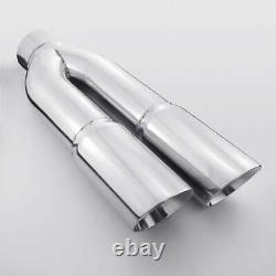 Pair Truck Pickup Exhaust Tips 4 Inlet Quad 4 Out 22 Long 304 Stainless Steel