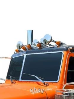 Peterbilt Windshield Trim 3Pc Stainless Steel 3/4 Flat 1987-2024 ATA-P-1054