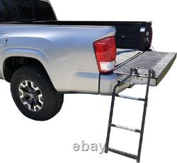 Pickup Truck Tailgate Ladder Universal Fit, Stainless Steel Self Drilling H