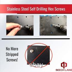 Pickup Truck Tailgate Ladder Universal Fit, Stainless Steel Self Drilling H