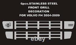 Polished Mirror Stainless Steel Front Covers VOLVO 2004-09 Truck and Semi 6 pcs