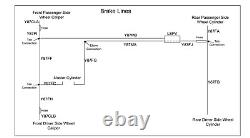 Prebent Stainless Steel Brake Line Kit 1989-1995 Toyota Truck, Ext Cab 2WD