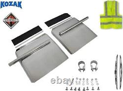 Quarter Fender Set 24 x 24 Stainless Steel International Prostar Semi Truck