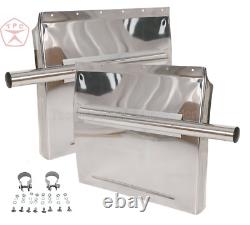 Quarter Fender Set 24 x 24 Stainless Steel International Prostar Semi Truck