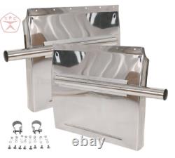 Quarter Fender Set 24 x 24 Stainless Steel Semi Truck Kenworth T680 T660