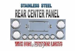 Rear Center Panel Stainless Steel with Dual Function (40 LED) LIGHTS Semi Truck