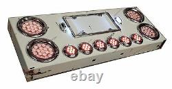 Rear Center Panel Stainless Steel with Dual Function (40 LED) LIGHTS Semi Truck