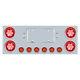 Rear Center Panel Stainless Steel With Red Led Lights For Semi Trucks