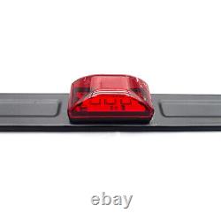 Red LED stainless steel rear gap ID marker light strip truck trailer tail light