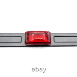 Red LED stainless steel rear gap ID marker light strip truck trailer tail light