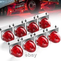 Red Marker LED Watermelon Lights withStainless Steel Bracket for Truck Trailer RV