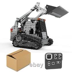 Remote Control Metal Crawler Forklift Liftable Bucket Stainless Steel Truck Toys