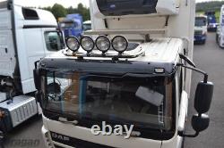 Roof Bar C + Spot Lamps For Isuzu NPR NQR Low Cab Stainless Steel Truck Front