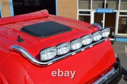 Roof Bar + Flush LEDs For Mercedes Actros MP4 Big Space Truck Stainless Steel