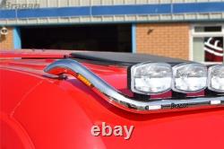 Roof Bar + Flush LEDs For Mercedes Actros MP4 Big Space Truck Stainless Steel