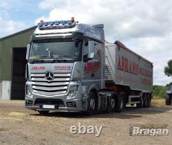 Roof Bar + Flush LEDs For Mercedes Actros MP4 Big Space Truck Stainless Steel
