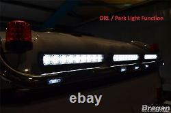 Roof Bar + LED Spot Light bar For MAN TGX Euro6 2015+ XLX Stainless Steel Truck