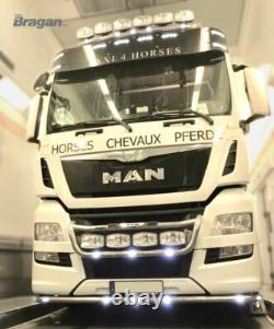 Roof Bar + LED + Spot Lights For MAN TGX Euro6 2015+ XLX Truck Stainless Steel